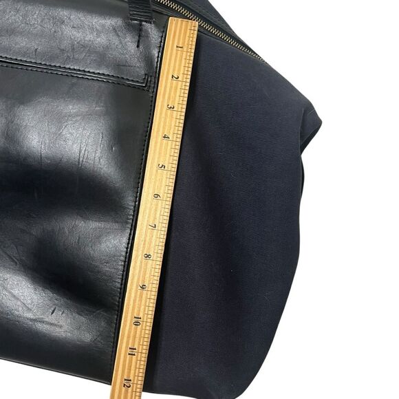 Cuyana Le Sud Weekender Bag Large Navy Canvas Black Leather Travel Tote - Picture 16 of 16